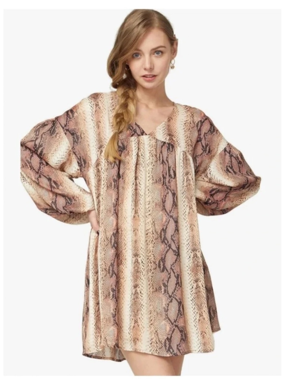New snake skin babydoll dress